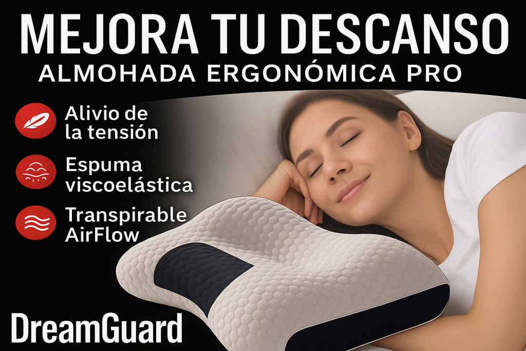 🌙 Adiós Dolor de Cuello — Hola Sueños Perfectos con la Almohada Ergonómica PRO  ⭐ ⭐ ⭐ ⭐ ⭐